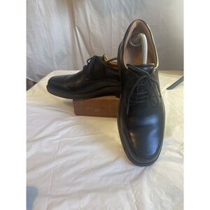 Ecco Men's Holton Apron Toe Tie Oxford Lace Up Black Leather-Size 10.5